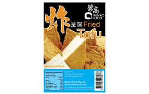 Fried tofu labels