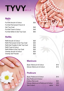 TYVY Nails Price List