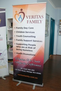 Veritas Family Pull Up Banner