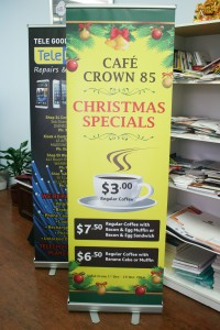 Cafe Crown 85 Pull Up Banner