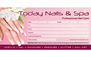 Today nails and spa voucher